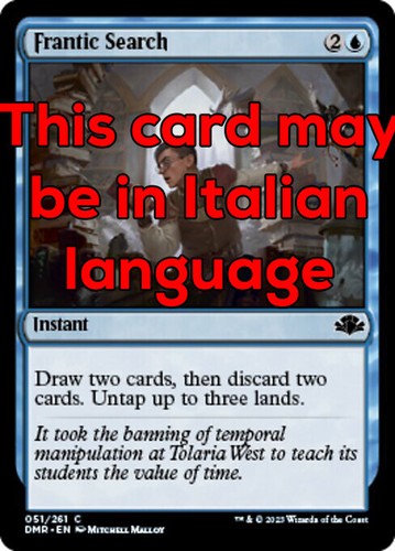 Mtg frantic search exc - search,