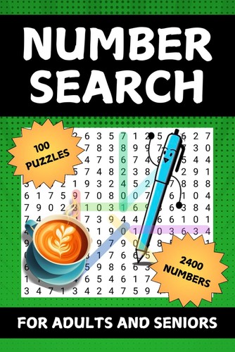 Number search puzzle book - puzzle,