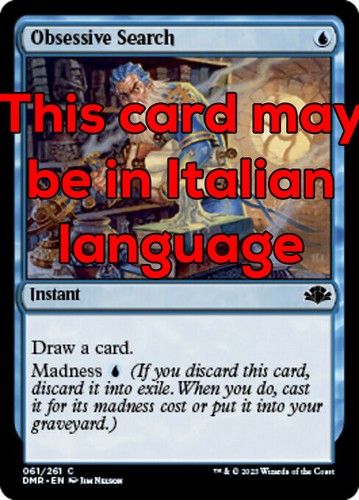 Mtg obsessive search - foil, exc